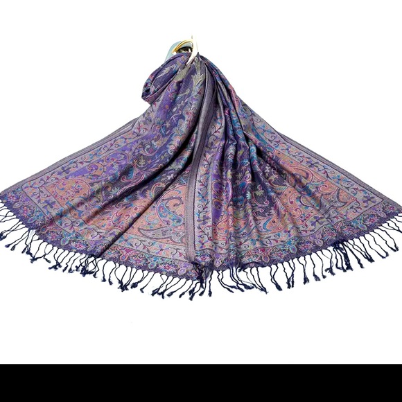 Midnight Pallet Pashmina Hijab - Picture 2 of 2